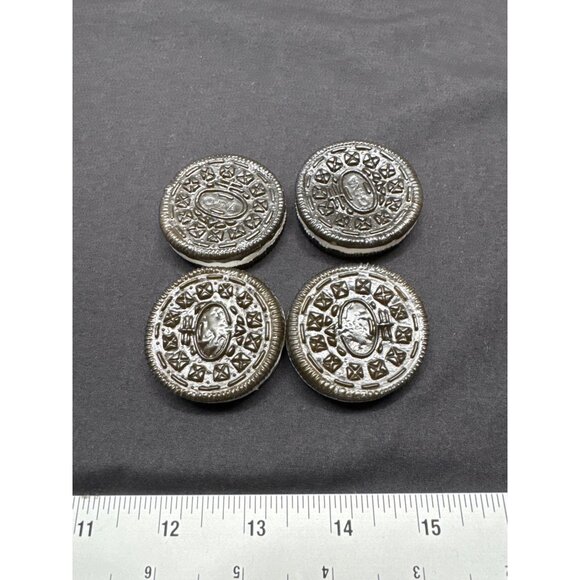 Vintage Style Decorative Oreo-Like Cream Filled Cookie Pretend Play Food Set Of - Picture 3 of 4